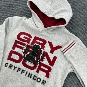 Harry Potter Gryffindor Kids 9-10 Gray Maroon Wizarding World Hoodie